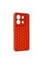 Redmi Note 13 Pro 5g Compatible Case Honeycomb Silicone Cover - Red - 3