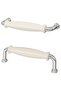 KLINGSTORP Handle, off-white/chrome-plated, 141 mm