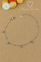 316L Steel Anklet - Minimal Dorica Chain with Double-Sided Blue Evil Eye Beads 316L Steel Anklet 21+5cm - 4