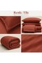 100% Cotton Satin Striped Double Duvet Cover Set - Tile - 5