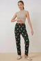 Women's Patterned Emerald Green Pajama Bottoms - 3