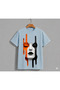 Unisex Oversize T-Shirt Painted Face Printed 100% Cotton T-Shirt Comfortable Fit