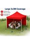 3x3M Gazeebo Tent Canopy [Heavy Duty] Steel Frame with Waterproof Fabric - Portable Tent Folding Pavilion Shelter for Outoor Events, Beach, Camping, Car Cover Tent, Garage Pop-Up Tent - 3