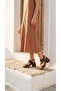 Square Toe Double Strap Thick Vintage Heeled Women's Summer Sandals Shoes - 5