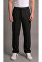 Men's Black Comfortable Fit Loose Cut Baggy Parachute Pants with Side Pockets