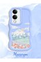 Vivo Y19E Compatible Case Camera Protector Blue Silicone Couple Phone Case Landscape Pattern - 2