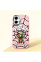 Tecno Spark Go 2 Compatible Case Camera Protector Pink Silicone Couple Phone Case Spiderman Patterned