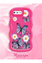 iPhone 8 Plus Compatible Case with Camera Protection Red Silicone Couple Phone Case Butterfly Pattern - 2