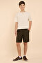Textured T-Shirt with Henley Neck and Short Sleeves - 2
