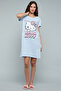 Hello Kitty Nightdress with Crew Neck and Short Sleeves