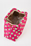 Women's River Pink-Mint Polka Dot Lined Handbag and Shoulder Bag with Removable Chain Strap - 4