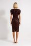 Women's Sequin Embroidered Bodycon Midi Evening Dress Boat Neck Short Sleeve Lined Night Graduation - 5