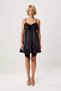 Women's Lined Taffeta Skater Dress Thin Straps Sweetheart Neckline Ribbon Detail Mini Length Daily Casual Modern - 4