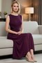 Women's Sleeveless A-Line Midi Evening Dress Cut Out Detailed Tulle Knitted Crew Neck Lined Casual Comfortable - 3