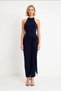 Women's Halter Neck Sleeveless Bodycon Belt Detailed Asymmetrical Maxi Knitted Dress Casual Comfortable Modern - 4