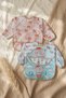 Teddy Guard Liquid-Proof Long Sleeve Baby Bib Set of 2 - 6-24 Months Stain-Proof Blw Compatible Bear - 2