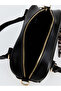 Women's Shoulder Bag with Leather Look and Chain Detail - 3