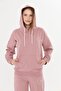 Women's Cotton Hooded Sweatshirt Set with Pockets Pink 8513-P - 8