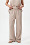 Women's Giselle Halter Neck Tie Blouse Elastic Waist Pants Woven Stone Bottom Top Set - 4