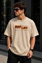 Replay Text Printed Unisex Oversize T-Shirt – Cotton Crew Neck Casual T-Shirt