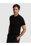 Black Slim Fit 100% Cotton Buttoned Polo Collar Knitwear T-Shirt 50325046-Vr046 - 3
