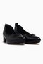 Women's leather everyday stiletto heels 26y 25461068y black crinkled patent leather - 5