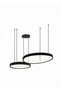 Modern Lighting, Modern chandelier Light, 3 colors LED mode, Black Color, L:90,W:60,H:100 cm, Suitable for living room, TV room, bedroom, adjustable height.
