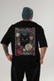 31 Cats for the Sake of Cat Love Printed Black Oversize T-Shirt 100% Cotton Unisex Cat Lover Premium Design - 2