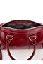 Wrinkled Textured Claret Red Shk310 Double Zipper Detailed, Lined, Modern Design Hand, Arm and Shoulder Bag - 6