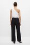 Black Slim Elastic Waist Pocketed Trousers 8168A - 3