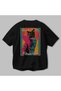 For the Love of Cats 72 Cats Printed Black Oversize T-Shirt 100% Cotton Unisex Cat Lover Premium Design - 3