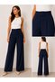 Hayal 27506-26 Women's High Waist Velcro Wide Leg Fabric Trousers - 7