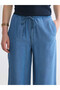 Wideleg Women's Jeans Pants with Elastic Waist - 2