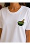 Matcha Girl Design Printed T-Shirt Women's White Tshirt - 2