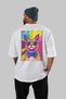 For the Love of Cats 123 Cat Printed White Oversize T-Shirt 100% Cotton Unisex Cat Lover Premium Design - 4