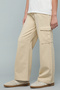Solid Cargo Pants with Button Closure - 5