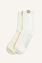 Women's Smileyworld 2-Piece Cotton Long Socks Set H2236Axns