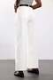 Ecru Floral Embroidered Wide Leg Jean 8272 - 6