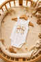 Powder Bowknot Printed Sleeveless Baby Bodysuit with Snap Fasteners 100% Cotton - 4