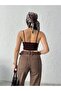Women's Bitter Brown Strappy Sandy Crop Blouse - 4