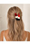 Hand-Painted Latch Buckle with Red Lipstick Figure - 3