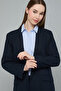 Solid Oversized Single-Breasted Blazer - 4