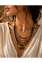 Handmade Bohemian Natural Stone Detailed Layered Ethnic Necklace Original Design Women's Necklace - 2