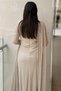 Fashion Night Drapeli Stone Embroidered Tulle Evening Dress - 4