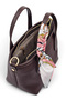 Brown, Soft Textured, Scarf-Style, Crossbody, Minimalist, Hand & Shoulder Women's Bag - 8