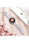 Floral Engraved Strap Compatible with Samsung Galaxy Watch 7/6/5/4/Active 2, 20mm Two-Tone Flower Soft Silicone Sport Band for Women - 2