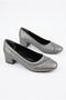 4566 Ventes Stone Accessory 3 cm Height Low Heel Women's Shoes - 5