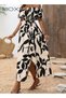 Women's Off the Shoulder Floral Maxi Dress, Summer Ruffle A-line Beach Dress with Flounce Bodice and - 3