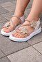 Girl's Stoned Comfortable Sole Daily Sandals & Slippers Model Copper