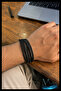 Men's Leather Bracelet Black Brown Braided Design Magnetic Lock Bracelet - 2